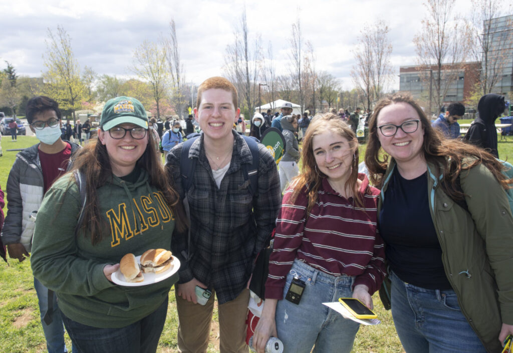 Students attend SpringFest on the Fairfax Campus. Photo by Evan Cantwell/Creative Services/George Mason University